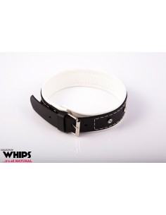 Obroża Damska 4 Cm, Biała - Chokery, obroże i smycze - 1 2