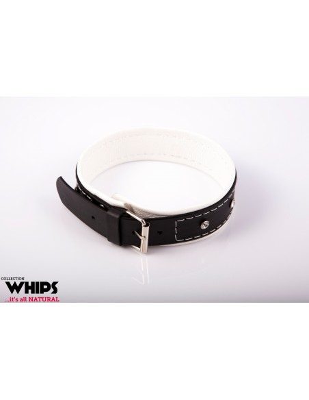 Obroża Damska 4 Cm, Biała - Chokery, obroże i smycze - 2