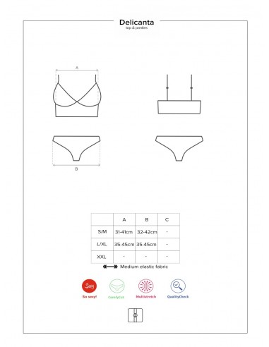 Komplet Bielizny Delicanta Top I Figi - Komplety bielizny erotycznej - 7
