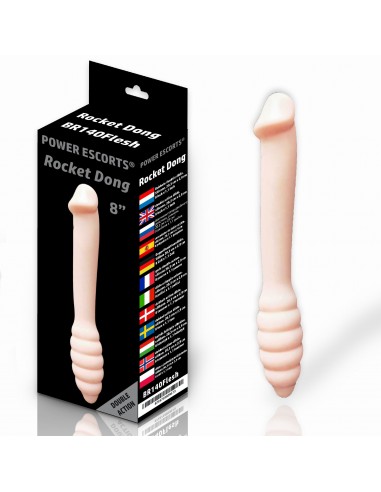 Dildo podwójne Rocket Dong 20 cm flesh - Dilda podwójne - 1
