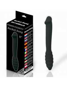 Dildo podwójne Rocket Dong 20 cm black - Dilda podwójne - 1