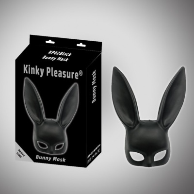 Maska BDSM Bunny Mask Black – One Size, czarna - 1