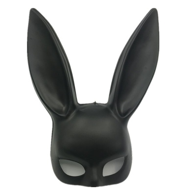 Maska BDSM Bunny Mask Black – One Size, czarna - 1 2