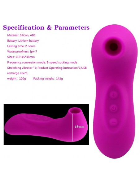 Stymulator łechtaczki Oral Queen Pink - Stymulatory łechtaczki bezdotykowe - 4