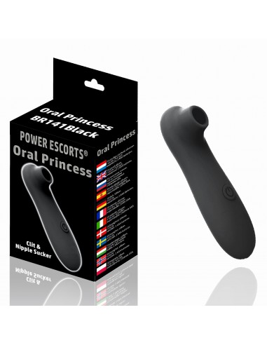 Stymulator łechtaczki Oral Princess Black - Stymulatory łechtaczki bezdotykowe - 2
