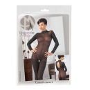 Bodystocking Catsuit With Lace Collar M/L - 1