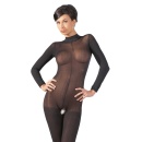 Bodystocking Catsuit With Lace Collar M/L - 2