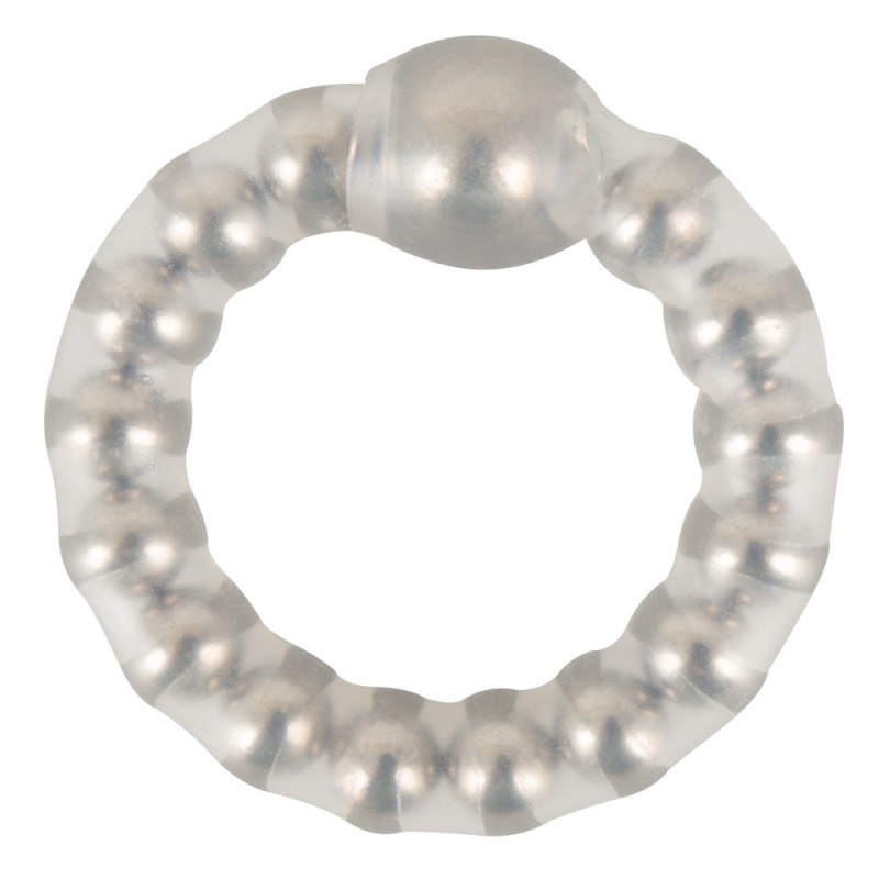 Pierścień na penisa Maximum Metal Ring z masującymi metalowymi kulkami, rozciągliwy, średnica 2,5 cm - 3