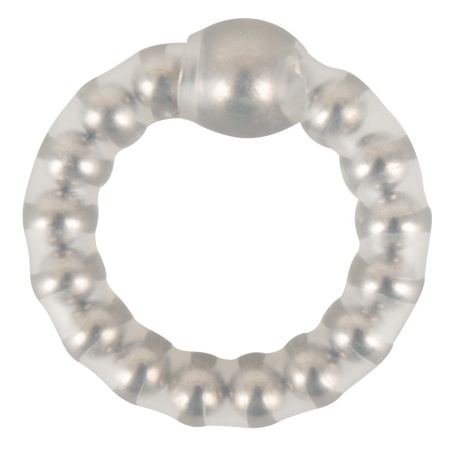 Pierścień na penisa Maximum Metal Ring z masującymi metalowymi kulkami, rozciągliwy, średnica 2,5 cm - 3