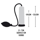 Pompka próżniowa do prącia MB Professionals Power Pump z manualną pompą, zaworem spustowym i skalą pomiarową 25 cm - 5