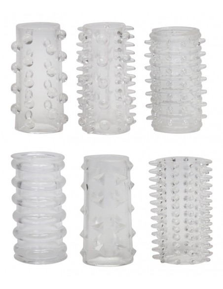 Zestaw Nakładek Na Penisa Red Roses Penis Ring Set 6 Pcs - Przedłużki i nakładki na penisa - 1