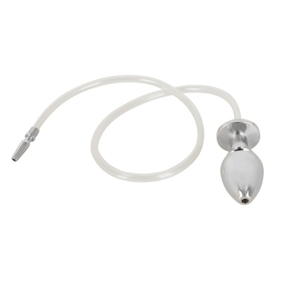 Dilator cewki z korkiem analnym Piss to Ass – stal nierdzewna, silikonowa rurka 62 cm - 1 2