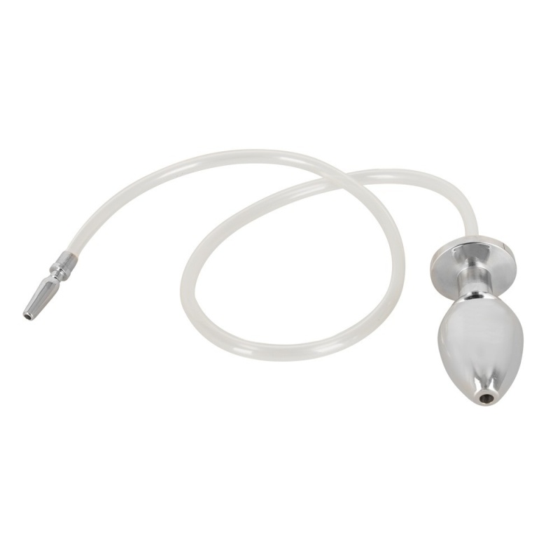 Dilator cewki z korkiem analnym Piss to Ass – stal nierdzewna, silikonowa rurka 62 cm - 2