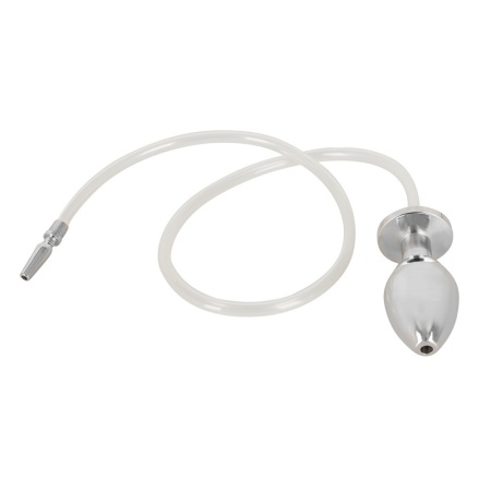 Dilator cewki z korkiem analnym Piss to Ass – stal nierdzewna, silikonowa rurka 62 cm - 2
