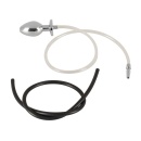 Dilator cewki z korkiem analnym Piss to Ass – stal nierdzewna, silikonowa rurka 62 cm - 4