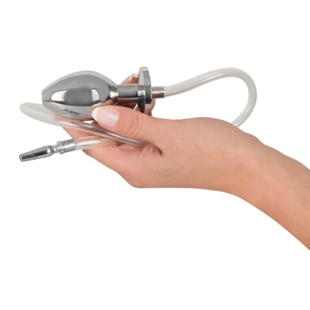 Dilator cewki z korkiem analnym Piss to Ass – stal nierdzewna, silikonowa rurka 62 cm - 5