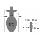 Dilator cewki z korkiem analnym Piss to Ass – stal nierdzewna, silikonowa rurka 62 cm - 6