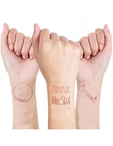 Zestaw 12 ROSE GOLD tatuaży na wieczór panieński - Śmieszne gadżety, prezenty - 2