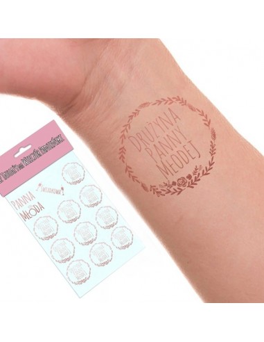 Zestaw 12 ROSE GOLD tatuaży na wieczór panieński - Śmieszne gadżety, prezenty - 3