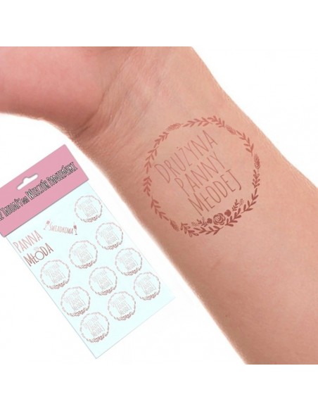 Zestaw 12 ROSE GOLD tatuaży na wieczór panieński - Śmieszne gadżety, prezenty - 3