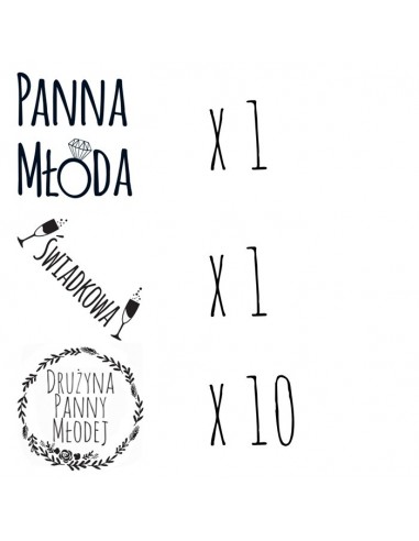 Zestaw 12 CZARNYCH tatuaży na wieczór panieński - Śmieszne gadżety, prezenty - 1