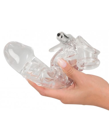 Nakładka Na Penisa Crystal Skin Cockring With On/Off - Przedłużki i nakładki na penisa - 5