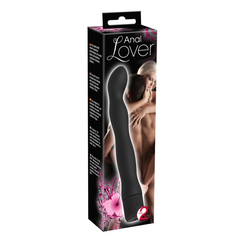 Wibrator analny Anal Lover – falisty z okrągłą końcówką, bezstopniowa wibracja, 18 cm, Ø 1,7–2,4 cm - 2