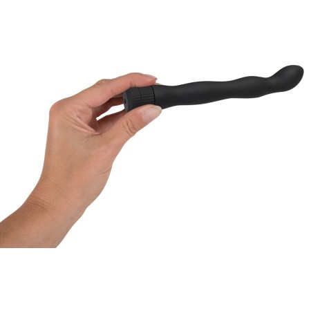 Wibrator analny Anal Lover – falisty z okrągłą końcówką, bezstopniowa wibracja, 18 cm, Ø 1,7–2,4 cm - 1