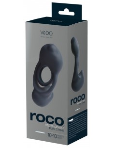 Pierścień na Penisa z wibracją Roco Just Czarny - Pierścienie erekcyjne wibrujące - 1 2