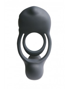 Pierścień na Penisa z wibracją Roco Just Czarny - Pierścienie erekcyjne wibrujące - 1