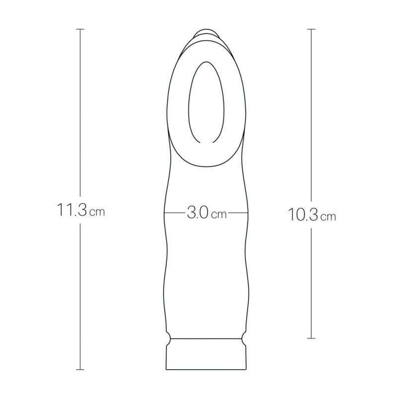 Wibrator łechtaczkowy Foxy Pink – mini masażer z miękką nasadką Soft Touch, 11,3 cm - 3