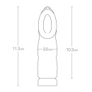 Wibrator łechtaczkowy Foxy Pink – mini masażer z miękką nasadką Soft Touch, 11,3 cm - 3