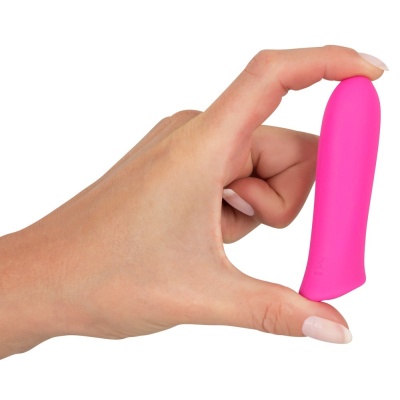 Mini wibrator Sweet Smile Rechargeable Power Bullet z powłoką PU – 7 trybów, 8,5 cm × 2–2,3 cm - 1