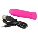 Mini wibrator Sweet Smile Rechargeable Power Bullet z powłoką PU – 7 trybów, 8,5 cm × 2–2,3 cm - 5