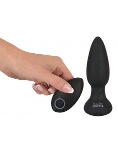Korek analny wibrujący Black Velvets Rc Vibrating Plu - Kulki i korki analne wibrujące - 1