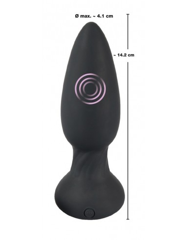 Korek analny wibrujący Black Velvets Rc Vibrating Plu - Kulki i korki analne wibrujące - 6