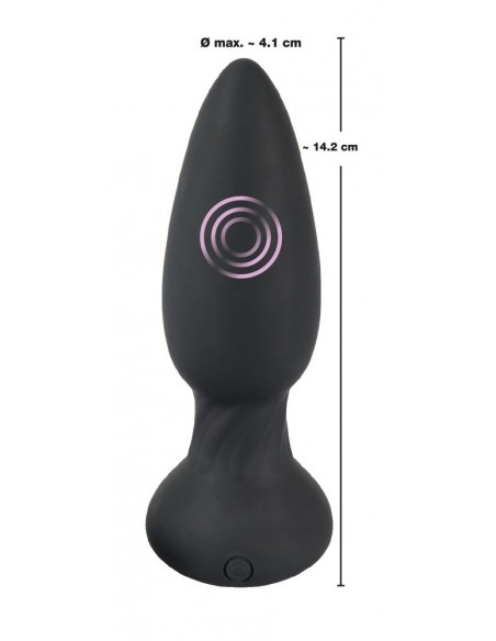 Korek analny wibrujący Black Velvets Rc Vibrating Plu - Kulki i korki analne wibrujące - 6