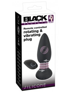 Korek analny wibrujący Black Velvets Rc Rotating / Vi - Kulki i korki analne wibrujące - 1 2