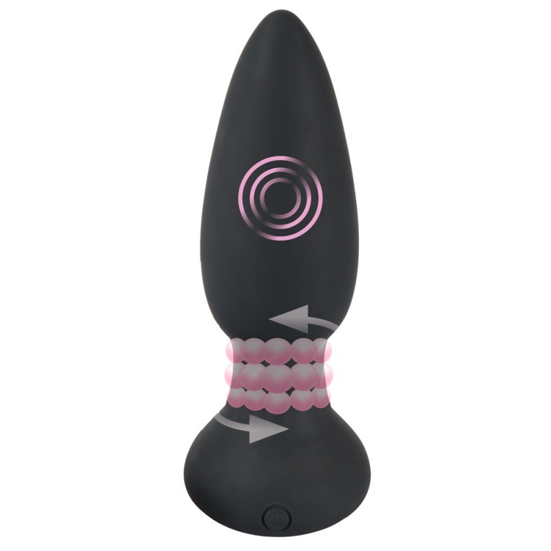 Korek analny RC obrotowo-wibrujący – 7 trybów rotacji, 14 cm, śr. 4,2 cm - 4