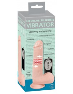 Wibrator z cyberskóry Medical Silicone Rotating Vibr - Wibratory Realistyczne - 1 2