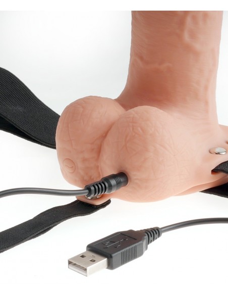 Strapon Z Wibracjami Fetish Fantasy 9 Inch - Strap-ony, dilda na pasku z wibracją - 5