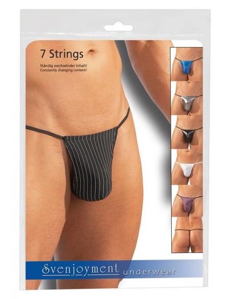 Zestaw męskich sting Set of 7 strings S-L - Bielizna i odzież erotyczna męska - 1