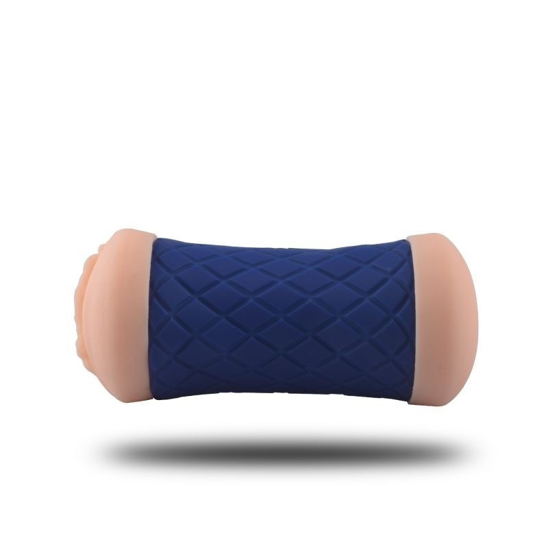 Masturbator Doppio z podwójną stymulacją 15 cm, niebieski - 3