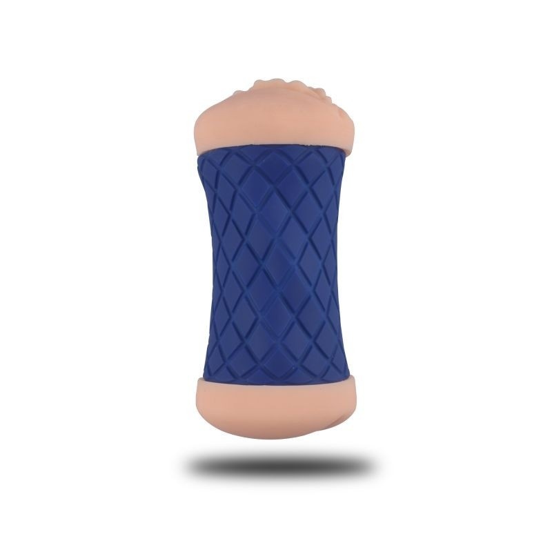 Masturbator Doppio z podwójną stymulacją 15 cm, niebieski - 4