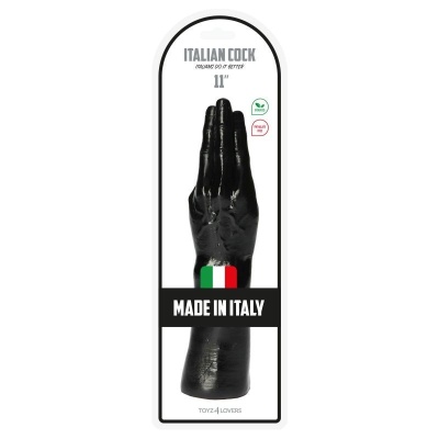 Dildo w kształcie dłoni Fisting Mania Black – 28 cm, 7 cm średnicy - 1 2