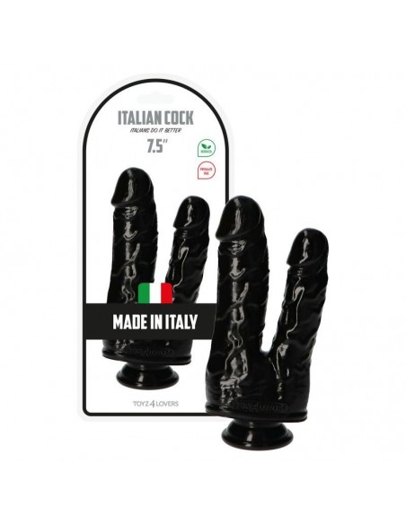 Podwójne dildo Toyz4Lovers 18,5 cm Czarne - Dilda podwójne - 3