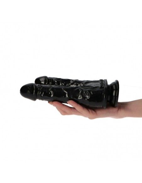 Podwójne dildo Toyz4Lovers 18,5 cm Czarne - Dilda podwójne - 8