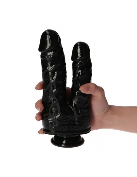 Podwójne dildo Toyz4Lovers 18,5 cm Czarne - Dilda podwójne - 1