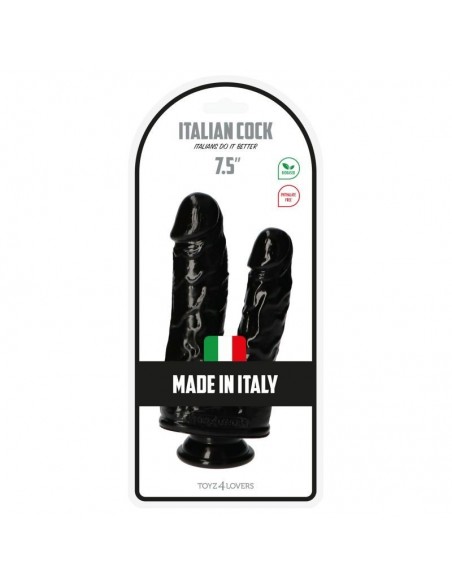 Podwójne dildo Toyz4Lovers 18,5 cm Czarne - Dilda podwójne - 2