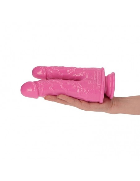 Podwójne dildo Toyz4Lovers 18,5 cm Różowe - Dilda podwójne - 8
